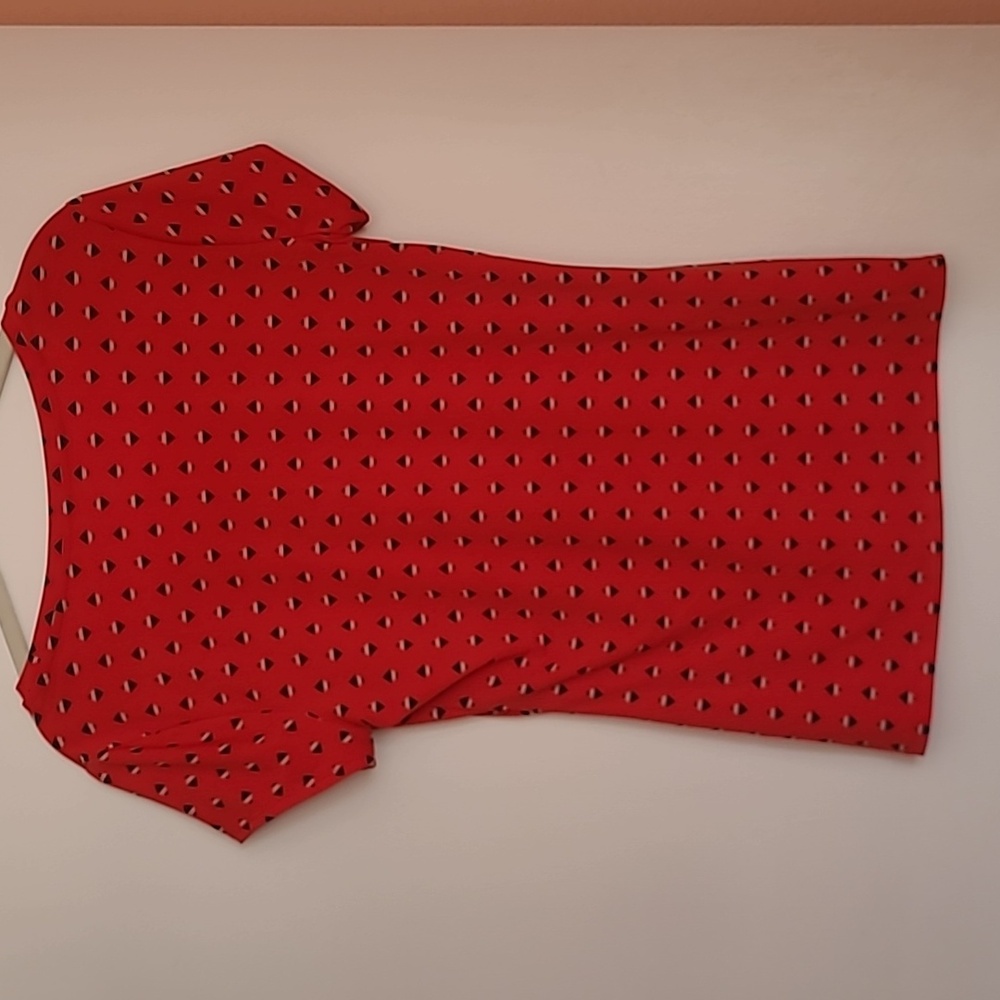 Red Polka Dot Women's Top - Picture 4 of 4